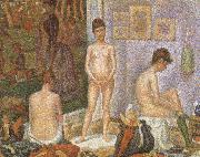 Georges Seurat The Models oil on canvas